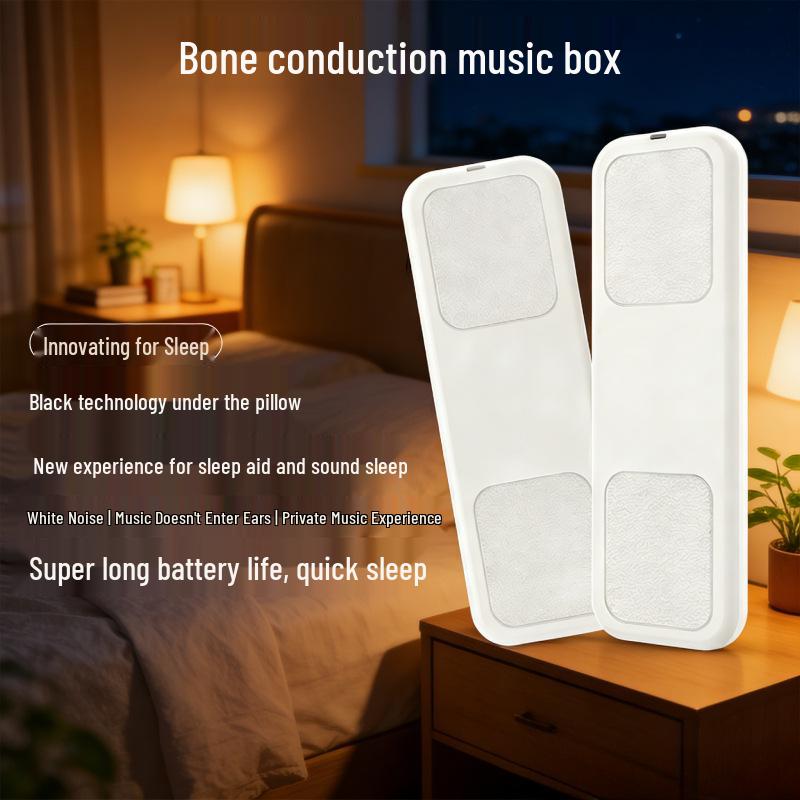 

Under-Pillow Bone Conduction Sleep Earphones with Bluetooth for Music, Novels, and Audiobooks (GCD2) Bluetooth Speaker білий