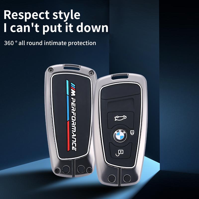 Metal Car Key Case Cover for BMW 520 F10 F30 F18 118i 320i 1 3 5 7 Series X3 F25 X4 M3 M5 Keychain Bag Shell Accessories Holder
