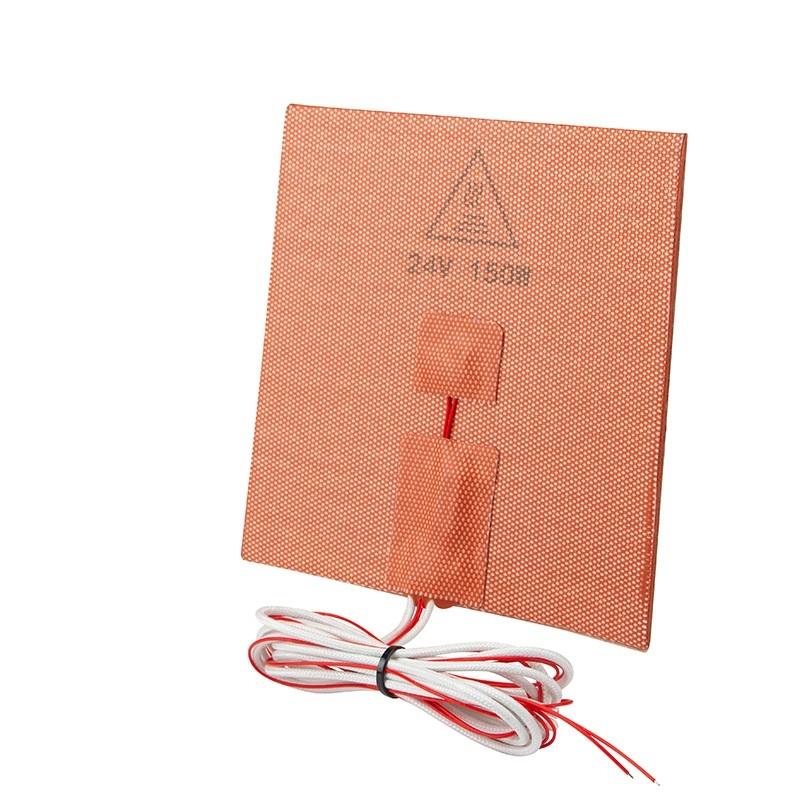 12V 24V 110V 220V Silicone Rubber Electric Heating Pads 3M Adhesive Sticker Thermal Heater Baking Mat NTC 100K Thermistor Sensor