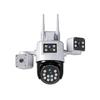 4G Rotating Surveillance Camera with Three Lenses, 360° Panoramic View, No Recharge Needed, Waterproof & Remote Access