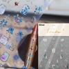 Blue and White Porcelain Chinese 5D Butterfly Flowers Vase Swallow Window Gold Stamping Nail Art Stickers Manicure Decals