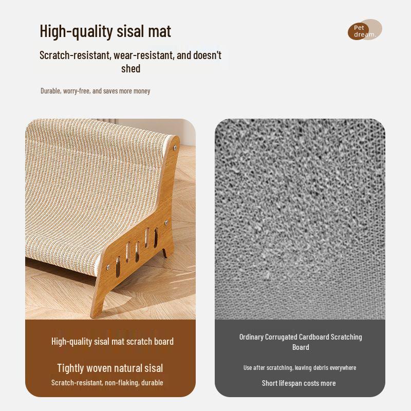 Super Durable Cat Scratch Sofa & Nest - Large, Wear-Resistant Sisal Board, No Shedding Pet Supplies.