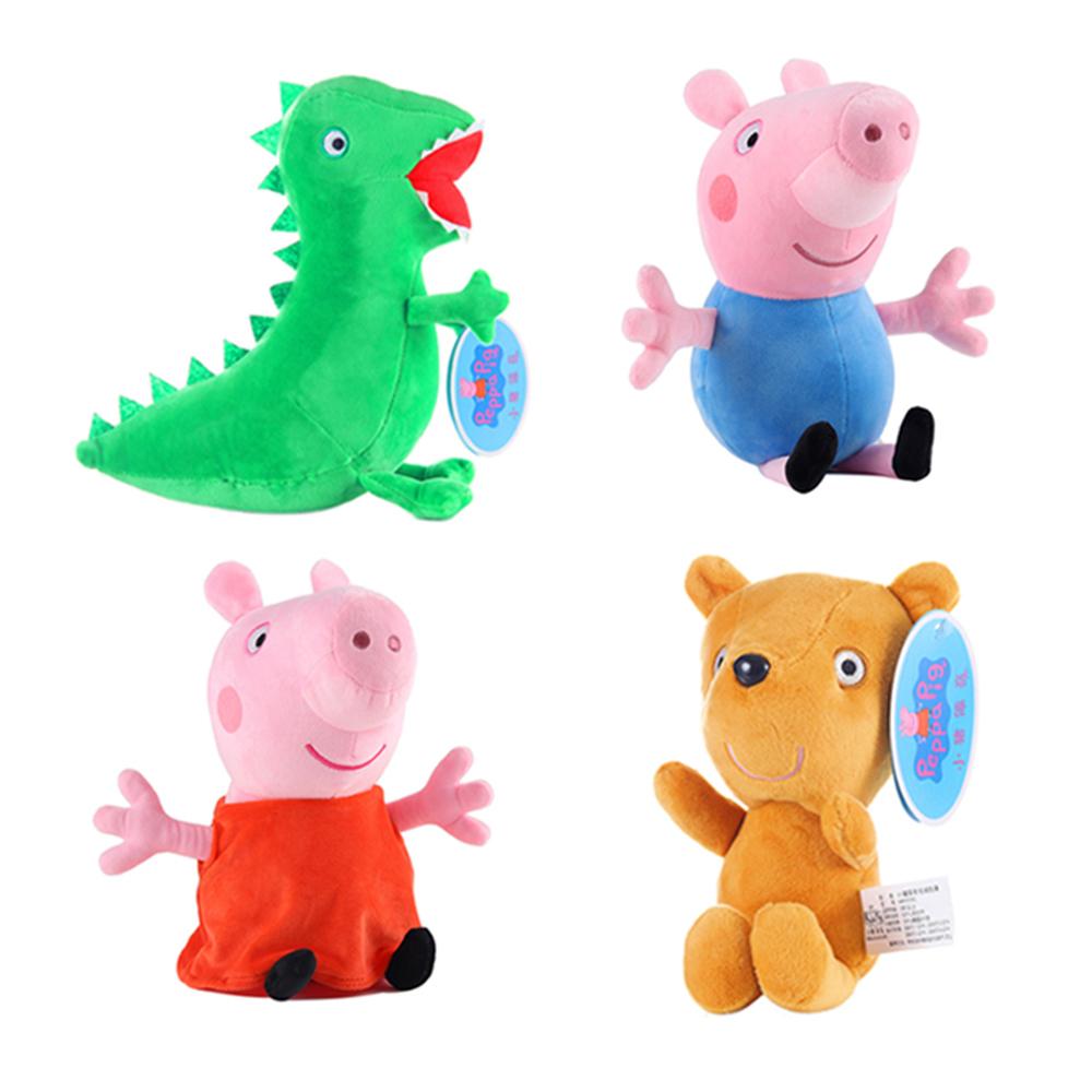 Peppa Pig Plush Toys Cute George Eddie Bear Mr Dinosaur Cartoon Anime Figure 19CM Stuffed Plush Toys Children Birthday Gift
