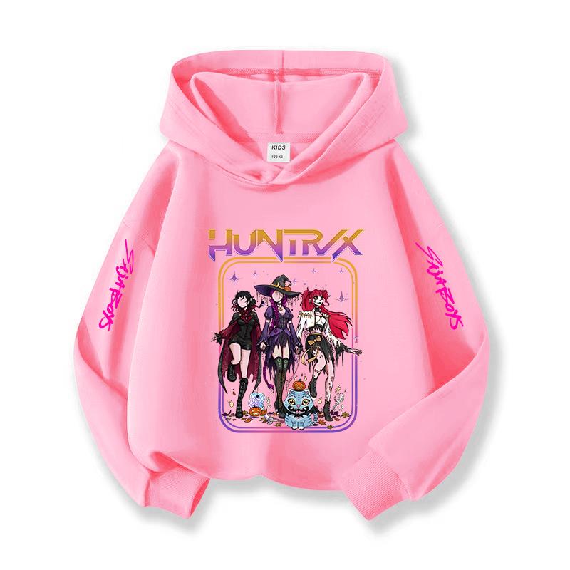2025 New K-POP Animated Children's Hoodie Fashion Cartoon Printed Girls' Hoodie Sportswear Casual Style Top