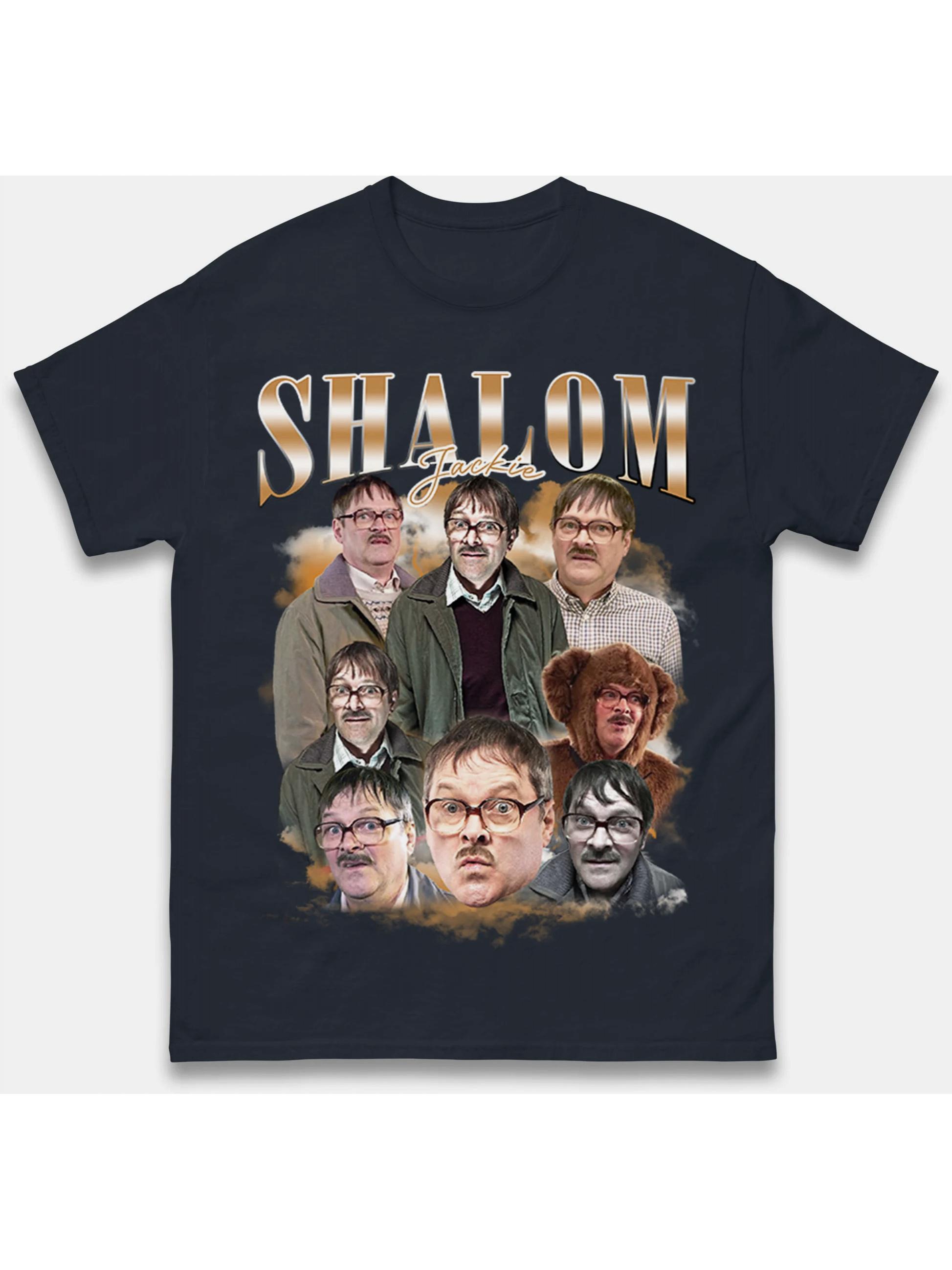 Men S Shalom Jackie Bootleg T-Shirt - A Playful Graphic Tee for Friday Nights Showcasing Jackie Gleason And Collages from TV Shows L