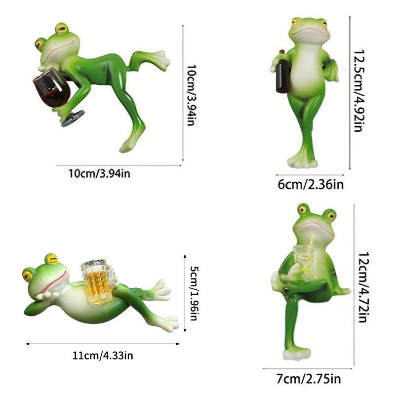 Frog Resin Flower Pot Ornament for Garden & Fish Tank Decor