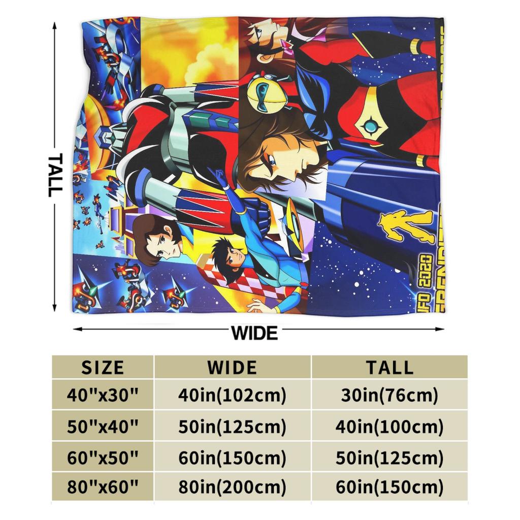 UFO Robot Grendizer Blankets Fleece Spring/Autumn   Multifunction Warm Throw Blanket for Bed Couch Quilt
