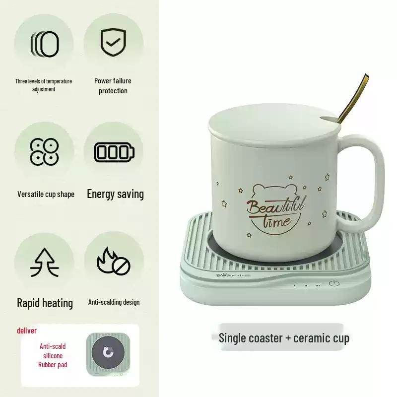 Little Bear Electric Mug Warmer with Ceramic Mug