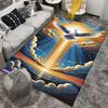 Dove and Cross Radiant Sunset Carpet Non-slip Rug Suitable for Living Room and Bedroom Sofas