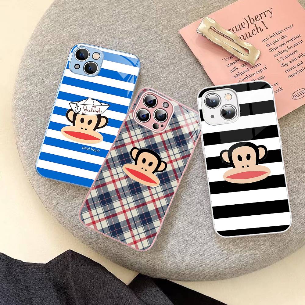 Famous Luxurious P-Paul F-Frank For IPhone 14 13 12 Mini 11 Pro XS Max X XR 14 Plus Tempered Glass Cover