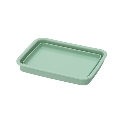 Kakusei Grinday NB-23 Folding Washtub, Square, 27.3cm X 37cm X 11.9cm, Green