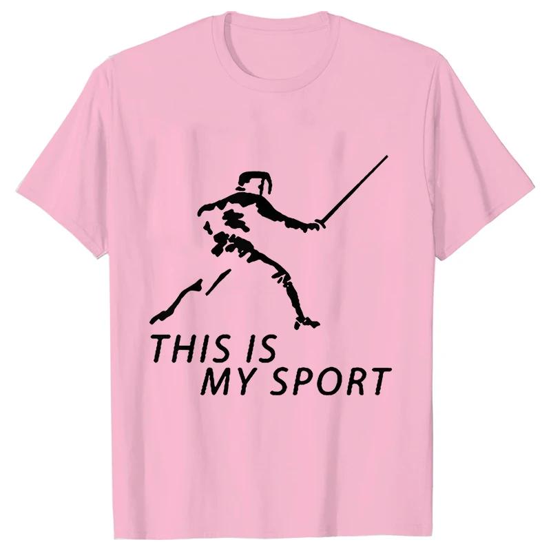 Summer Men T-Shirt Heart Beat Fencing Funny Graphic Tops Short Sleeve Tees Fencing Oversized Tshirt Cool Gift Mens Clothing