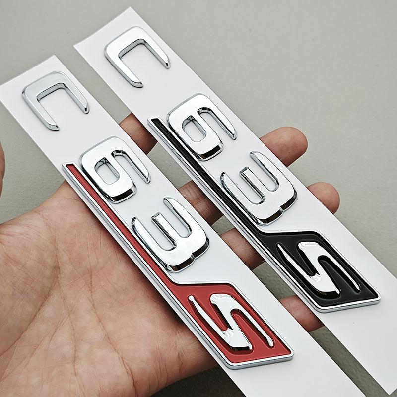 New 3D ABS Car Styling Logo C63S Badge Sticker Rear Trunk Emblem Decals For Mercedes Benz AMG C63S Auto Tail Accessories