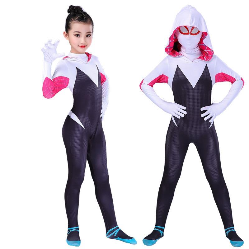 Halloween Gwen Žena Spider-Man Paralelní Vesmír Kostým Body Děti Dospělí Kostým Hrdiny