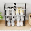 Shoe Rack Shoe Storage Organizer Assembly PP and Nonwoven Large Capacity Storage Rack for Hallway