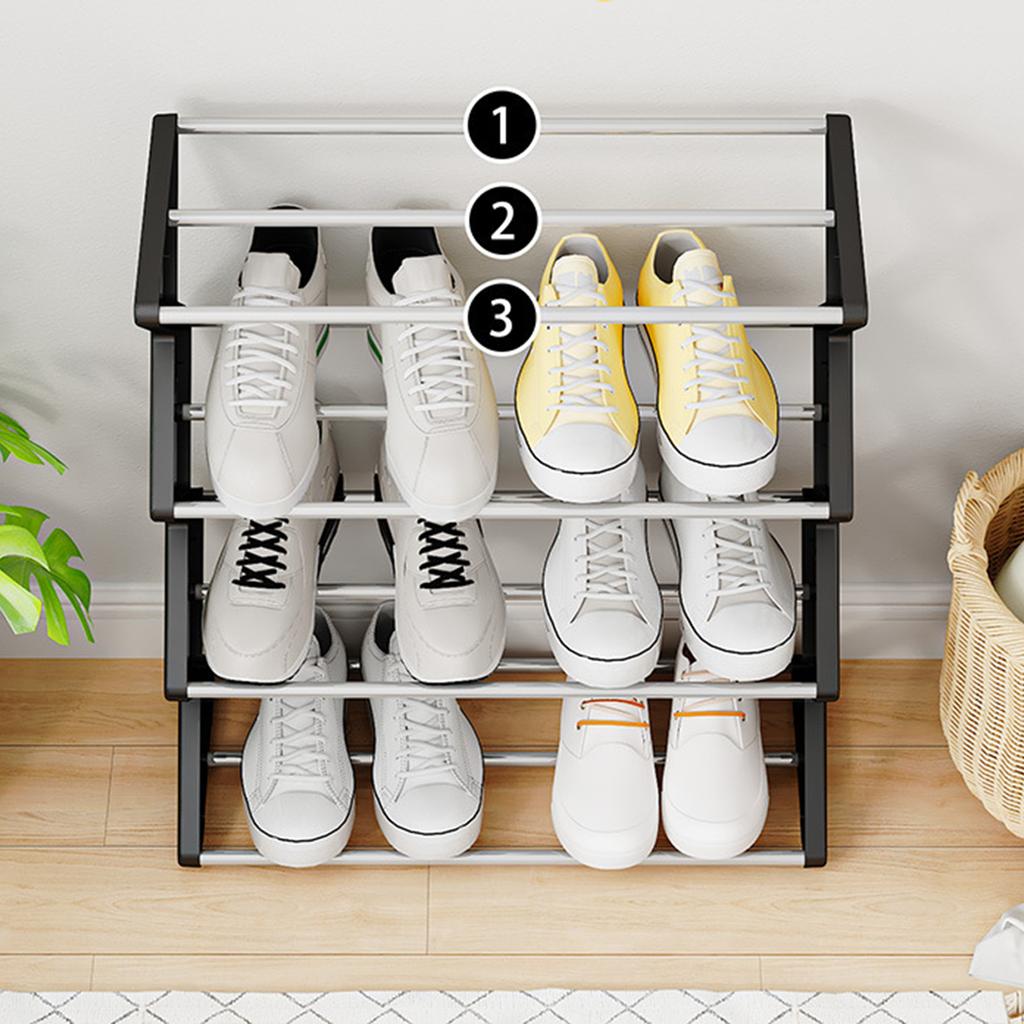 Shoe Rack Shoe Storage Organizer Assembly PP and Nonwoven Large Capacity Storage Rack for Hallway
