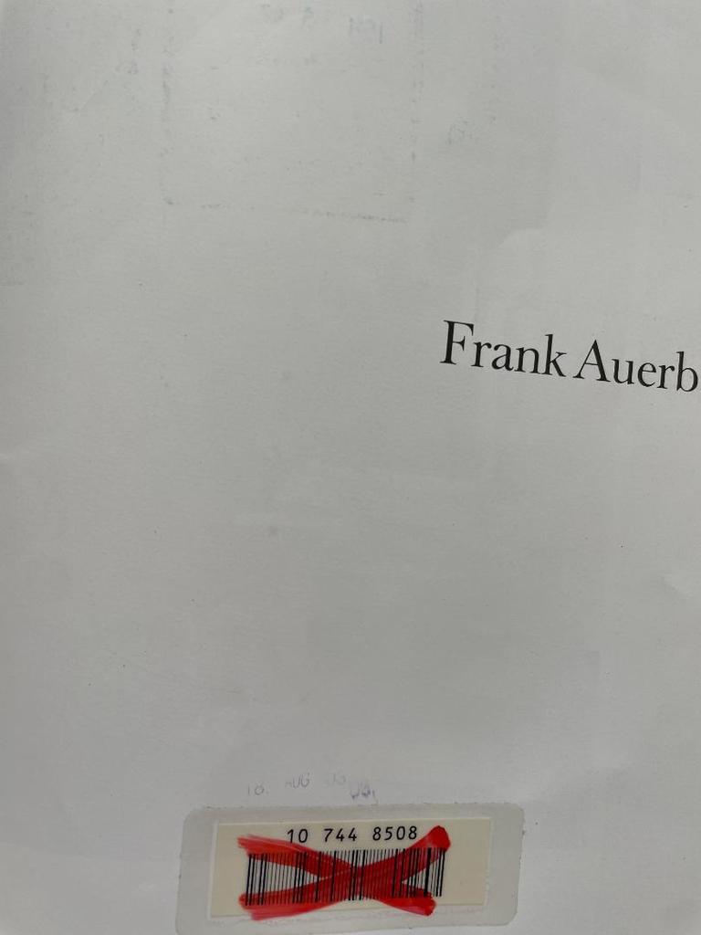 [USED] Rare Frank Auerbach Art Book 1992/8/1