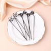 2Pcs Vintage Ancient Style  Flower U-Shaped Hairpin Temperament Bow Hair Sticks Fairy Retro Hair Accessories Girl Gifts