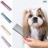 1PC Beauty Cleaning Supplies Grooming  Steel Pet Hair Comb Double Row Brush  Fur Rake Multicolor