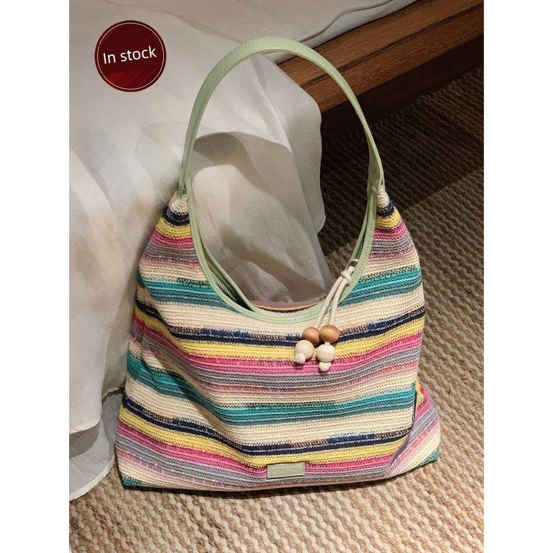 

South Style Chio2nd Rainbow Haitao Bag 2025 Popular Bag Female Knitting Big Bag Shoulder Underarm Bag