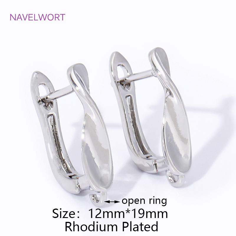 DIY Earring Making Accessories 18K Gold Plated Smooth Earring Hook Clasps Brass Metal Earwires Hooks,Jewelry Making Supplies