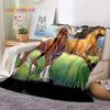 Spirit – wild und frei Zeichentrickpferde Weiche Flanelldecke für Betten Schlafzimmer Sofa Picknick, Überwurfdecke zum Zudecken Outdoor-Freizeit Geschenk