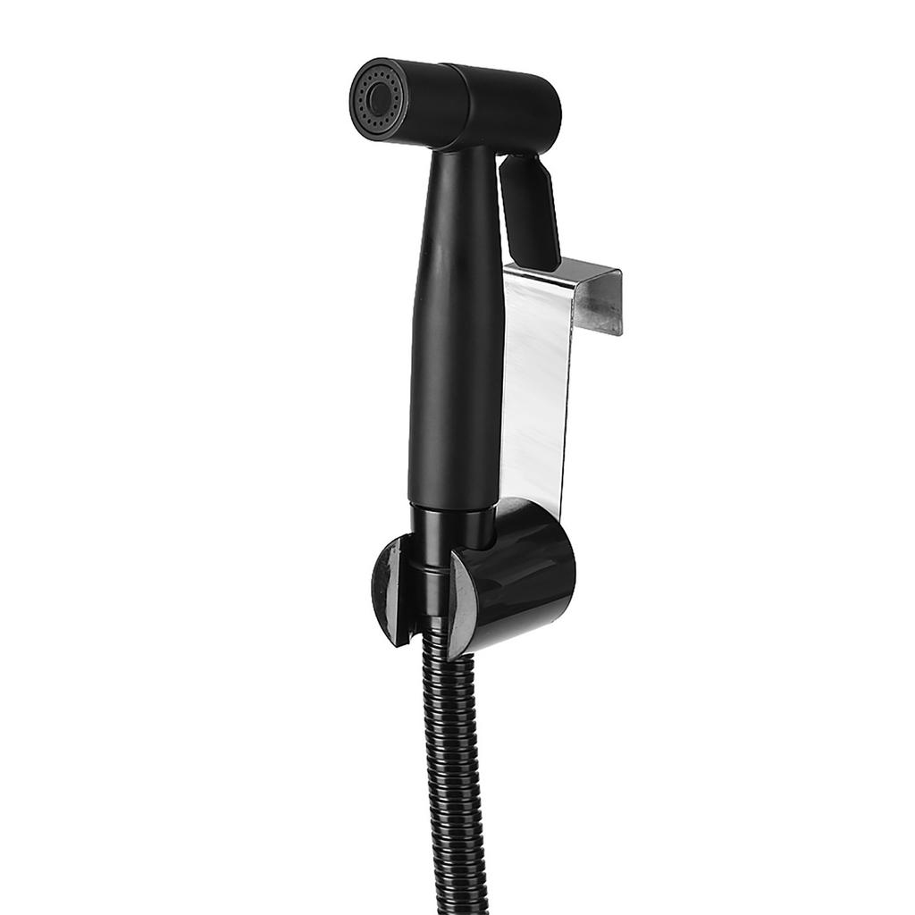 Stainless Steel Black Bathroom Toilet Handheld Bidet Cloth Diaper Cleaning Sprayer Shattaf Kit
