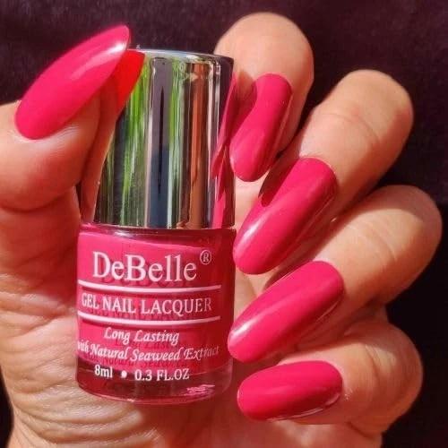 Debelle Gel Nail Polish Tulip Sheen (Dark Pink Nail Paint) - 8Ml
