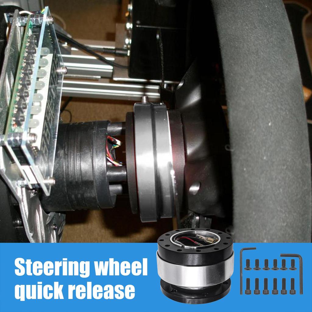 Quick Release Steering Wheel Hub Race Steering Wheel Quick Release Adapter Removable Compact Adapter Adjustable Replacement For