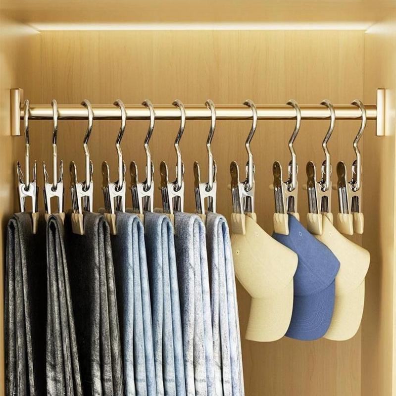 10-100pcs Stainless Steel Clothespins Laundry Clothes Pegs Hook Portable Hanging Clothes Clip Wardrobe Clothes Organizer Hanger