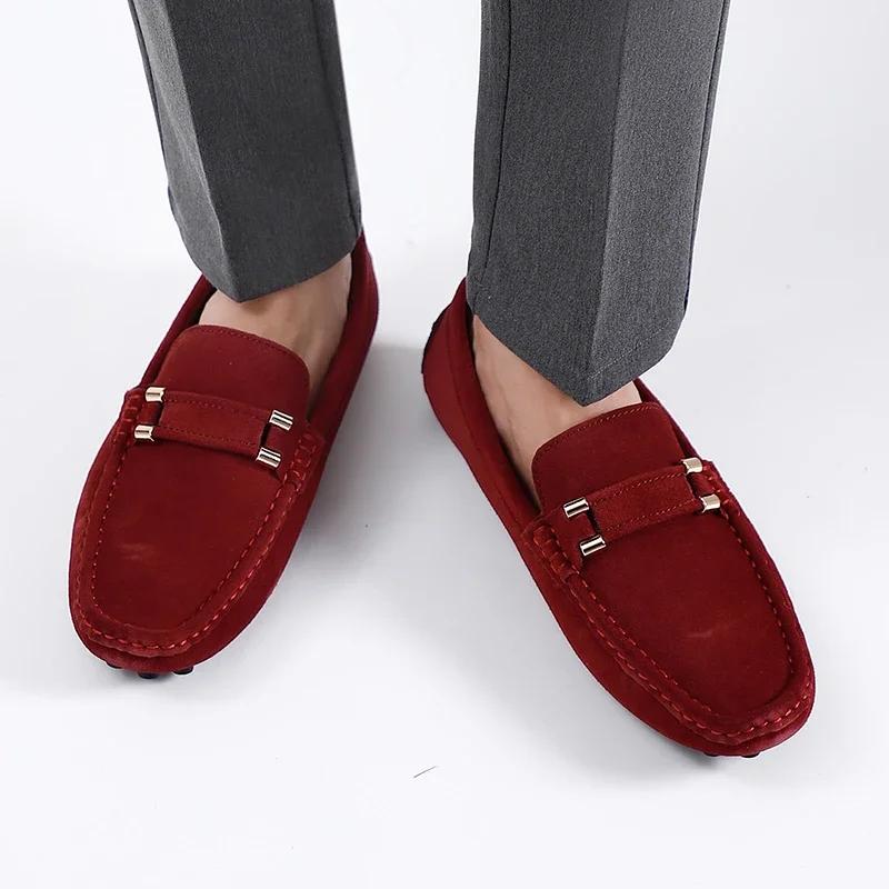 Fashion Casual Shoes Men Genuine Leather Men Loafers Slip On Men Flats Male Driving Shoes Moccasins 38-47 Botas Para Hombre Zapatillas