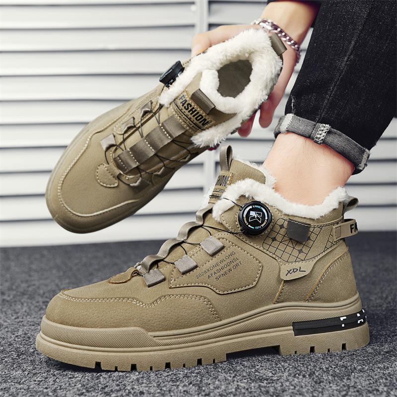 Modne buty śniegowe CYYTL Zimowe męskie buty Futro Ciepłe Casual Skórzane Platforma Kostka Outdoor Sport Turystyka Projektant Luksusowe Kowbojskie Sneakersy