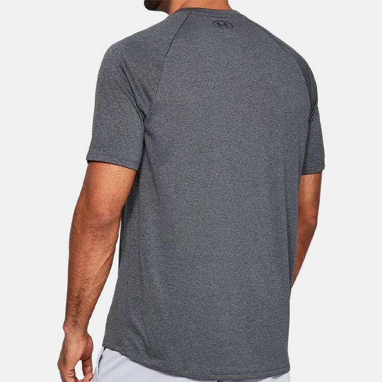 Under Armour Training Sports Loose Round Neck T-Shirt Men Tops Carbon-Gray 1326413-090