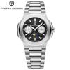 PAGANI DESIGN Luxury Multifunctional Watch Moon Phase Quartz Waterproof Men Watch Automatic Calendar Week All Steel Man Watch