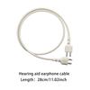 Hearing Aid 2 Pin Cable Body Aids Unilateral Cord Wire For Box Type/Behind-The-Ear Hearing Aid Heads