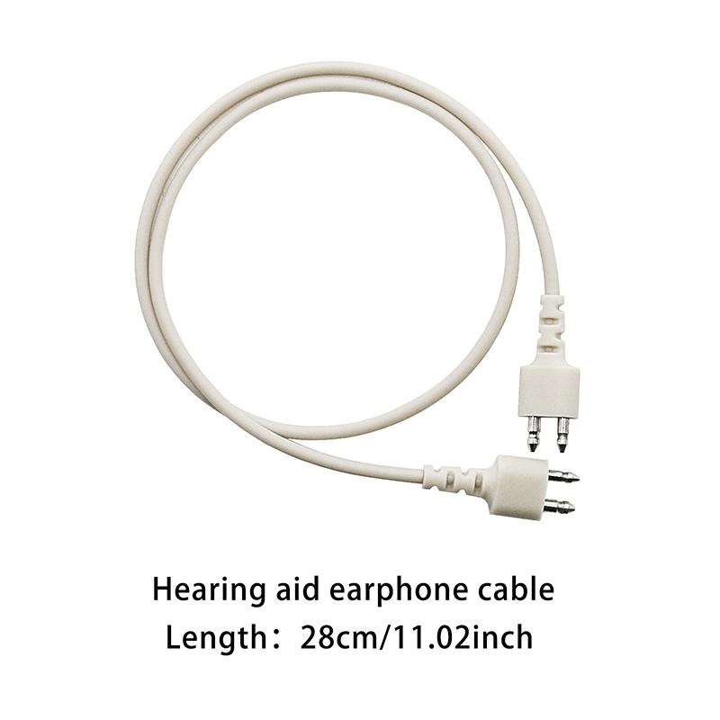 Hearing Aid 2 Pin Cable Body Aids Unilateral Cord Wire For Box Type/Behind-The-Ear Hearing Aid Heads