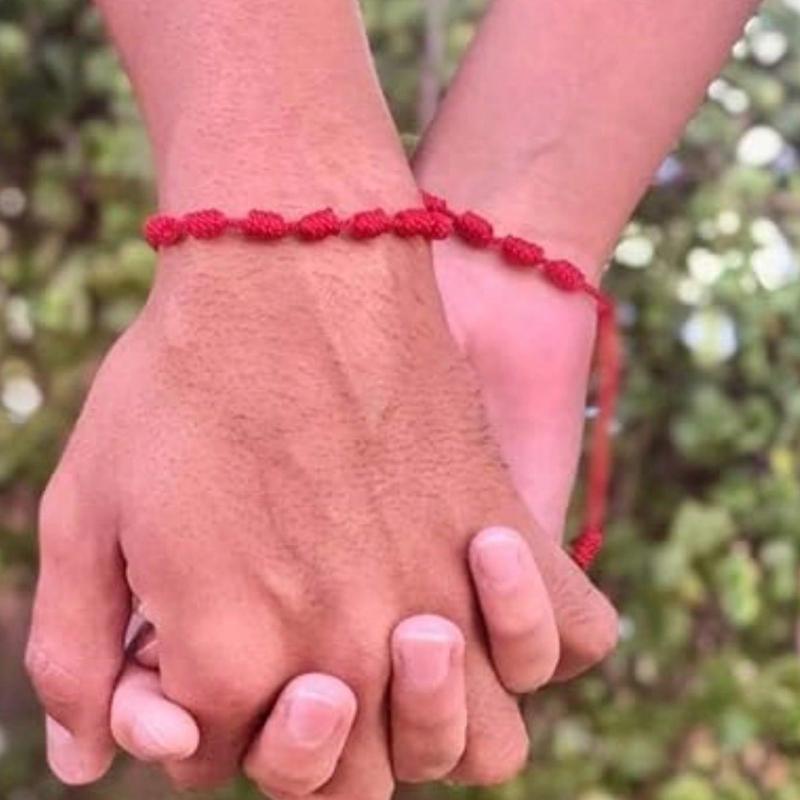 1pcs Chinese New Year Red Lucky Bracelet, Minimalist Handmade Braided Friendship Bracelets For Men And Women