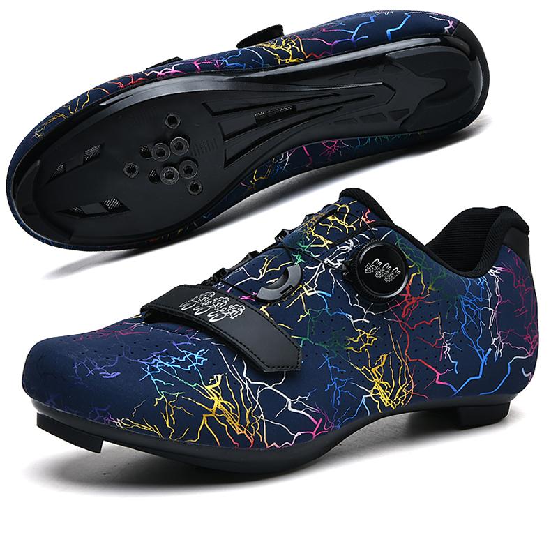 New Cycling Shoes Men's Self-locking Racing Road Cycling Sports Shoes Lockless Training Shoes Women's SPD Cleats Cycling Shoes