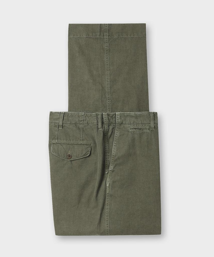 Teildeon Kerouac Dyed Cotton Officer Chino Pants Khaki