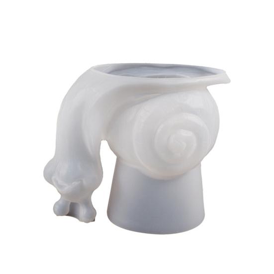 

Силиконовая форма в виде улитки, креативная форма, антипригарное термостойкое многоразовое использование, сделай сам, ручная работа, 3D большой цветочный горшок, ваза из смолы белый