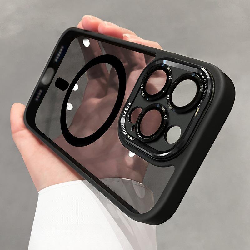 Applicable To Apple 16promax Mobile Phone Case New High-end Iphone15 Magnetic Metal Lens 13 Protection Case