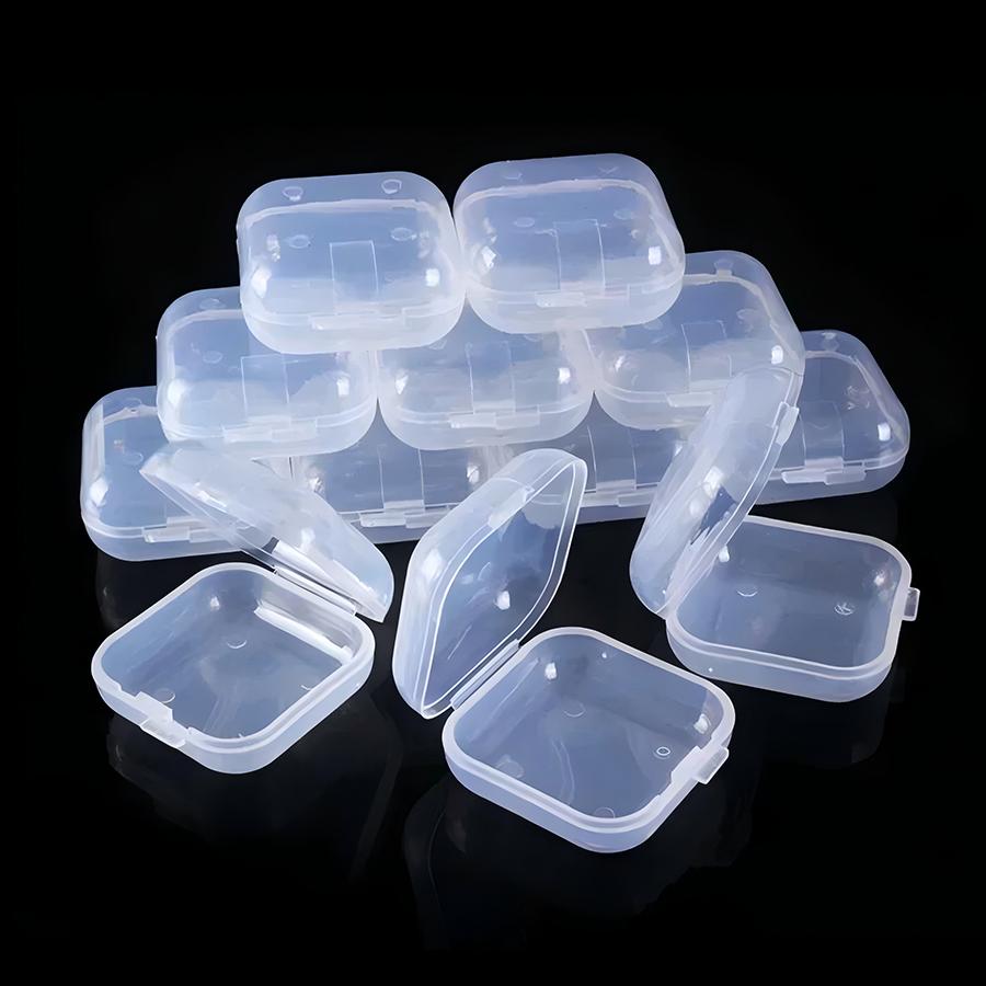 15/30/45pcs 3.5cm Clear Mini Storage Containers Anti-lost Organizer for Travel Jewelry Earplugs & Household Tiny Accessories