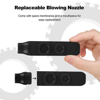 Kazu Flute Double Flute Hole Kazoo Dual Flute Holes Replaceable Blowing Nozzle 10pcs Membrane