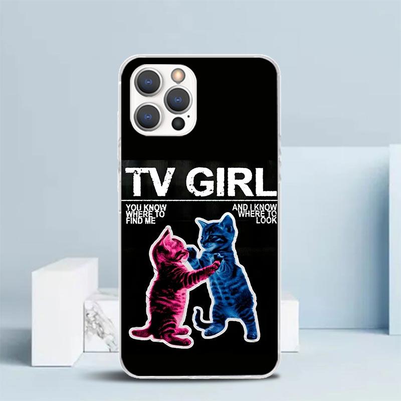 TV Girl Album Weiche Hülle für iPhone 16 17 Air 15 14 Pro Max 16E Handyhülle 13 Mini 12 11 7 SE 8 Druckmuster Passende Hüllen 16 17 Ai