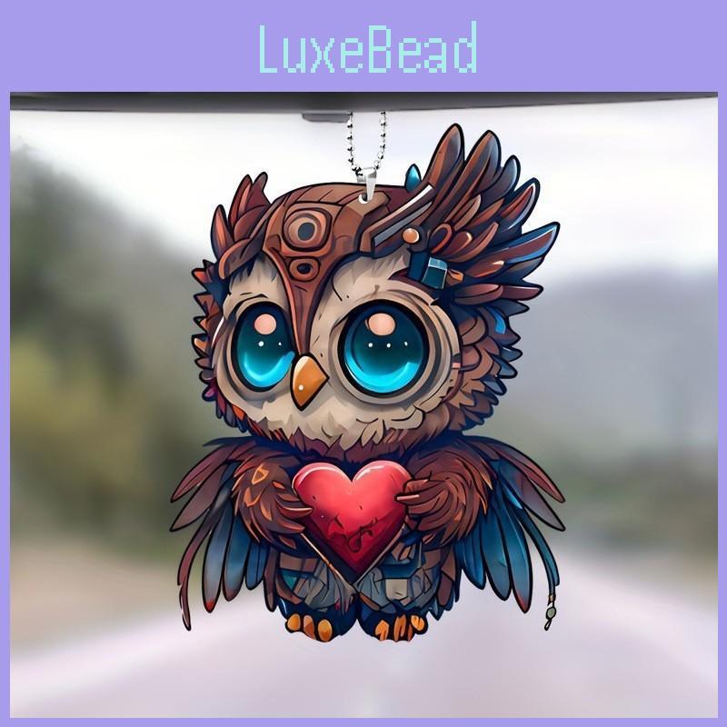 Colorful Acrylic Cartoon Woodpecker Car Rearview Mirror Decoration Hanging Ornament