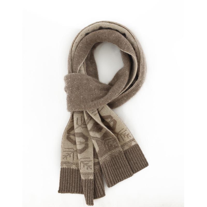 Women s 100% Pure Cashmere Retro Scarf - Versatile Knit Gaiter for Autumn/Winter Warmth верблюд