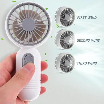 Handheld Mini Fan USB Portable Desktop High Wind Power Student Summer Gift Portable Fan With 3 Speed For Office, Outdoor, Travel