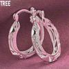 Orecchini da piercing retrò a forma di fiore cavo in argento sterling 925, gioielli da sposa alla moda