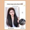 Women's Black Long Straight Headband Wig with Natural Volume, Korean Style.