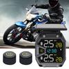 Motorcycle TPMS QC3.0 Fast Charging Bike Air Pressure Monitor Solar Power Wireless Tire Pressure Monitoring System With 2 Sensor